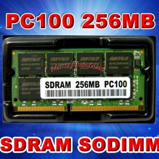 256MB PC100 144pin SODIMM 100MHz Low Density Laptop Memory 16 Chips 