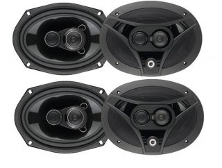 6x9 600w 3 way 4 ohm car audio speakers black 2 pair brand new fast 