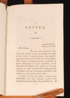 1812 Lord Grenville Letter to The Earl of Fingal