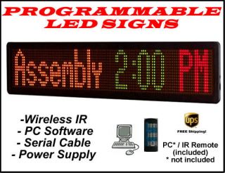 Programmable LED Sign 5 ft Long Multicolor Free LED Sign w Purchase 
