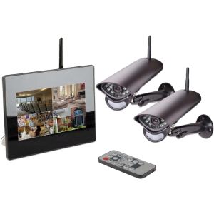   Video Surveillance System 2 x Camera Monitor Receiver 9 Active