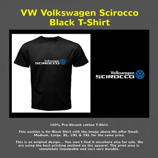 NEW VW Volkswagen Scirocco Black T Shirt Size S M L XL 2XL 3XL