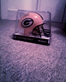 Aaron Rodgers Green Bay Packers Autographed Mini Helmet Signed Auth 