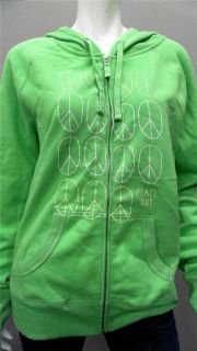   Out Junior L Comfort Zip Up Hoodie Cabana Green Graphic Sale