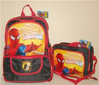 NWT SPIDERMAN BACK TO SCHOOL School backpack book bag LUNCH BAG