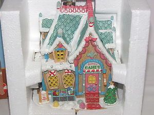 Lemax Sugarlane Village Annies Candy Cottage Spice Gingerbread House 