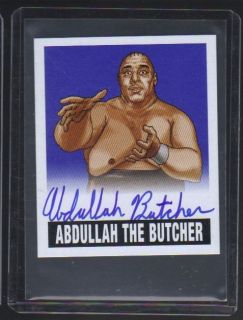    Originals Wrestling Autograph Blue SP 25 Abdullah The Butcher AUTO