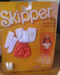 Mattel 1984 Skipper So Active Fashion Short Set NIP