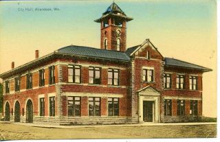 Aberdeen Washington City Hall Vintage Postcard 1910