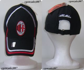 Rhinox AC Milan Rossoneri Soccer Futbol Cap Hat Jersey Italy Calcio 