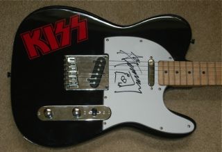 Ace Frehley Autographed Guitar Kiss Sketch with Proof