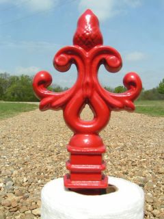Red Iron Paper Towel Holder Acorn Finial Custom Made in USA