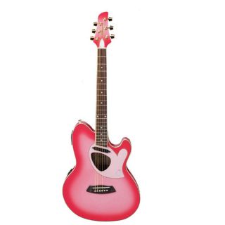 Ibanez Acoustic Electric Guitar Pink Great Shape