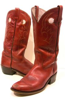 Vtg ACME American Made Rugged Leather Cowboy Boots Mens Size 10 D