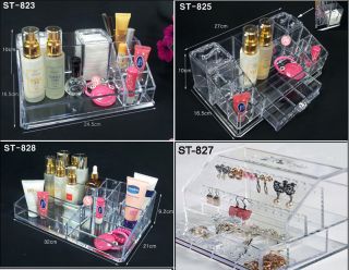 Decoration Acrylic Cosmetic Makeup Jewelry Organizer Box Collection 