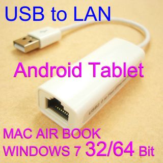 USB to RJ45 LAN Cable Ethernet Internet Adapter for Android Tablet Pad 
