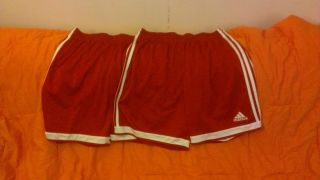 Pair of Adidas Soccer Shorts XL Red