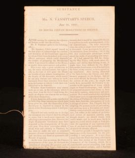 1809 Substance of Mr N Vansittarts Speech