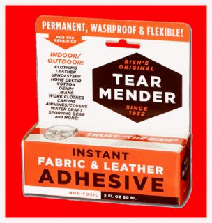   Chicago Tear Mender Repair 2 oz Instant Fabric Leather Adhesive