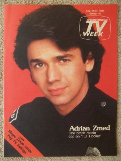 Adrian Zmed T.J. HOOKER Chicago Tribune TV Week guide Aug 21 1983 