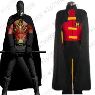 Adult Batman Arkham Robin Anime Cosplay Costume New Outfit Fancy Party 