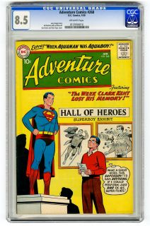 Adventure Comics #268 CGC 8.5 OW Superboy Curt Swan Plastino DC Silver 