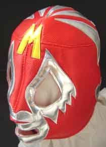   MASCARAS RED mexican wrestling mask adult size ADULTO MR. PERSONALIDAD