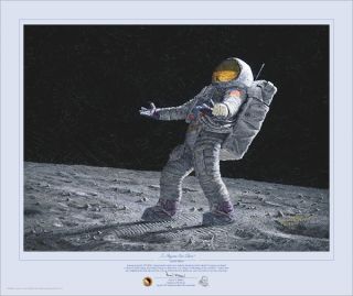 Alan Bean Is Anyone Out There Giclee Print 242 244 Moon Astronaut 