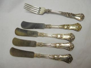 Gorham Richmond 1897 Silverplate Four Butter Spreaders Youth Fork 