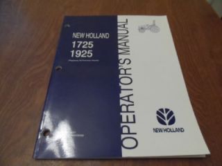 New Holland 1725 1925 Tractor Operators Manual 42172521 97