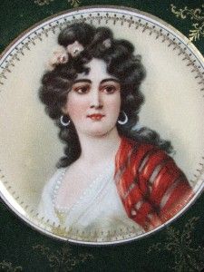 Prussia Style Victorian Portrait/Cabinet Plate Johnson Bros Maiden 