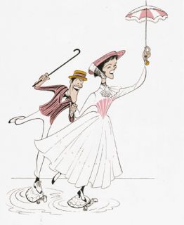 Mary Poppins Andrews Van Dyke Signed Al Hirschfeld