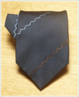 ALAN FLUSSER brand new midnight blue stripe tie