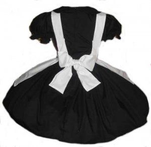 Gothic Alice Dress & Apron Lolita Cosplay Costume Womens Custom Size 