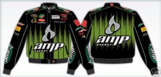Dale Earnhardt Jr Amp Energy Black Green NASCAR Jacket Adult