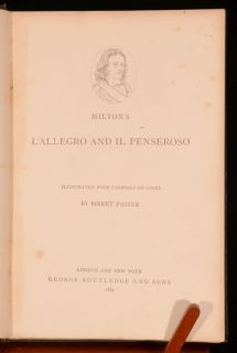 Miltons poems LAllegro and Il Penseroso thirty illustrations from 
