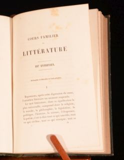 1856 2 Vol Cours Familier de Litterature M A de Lamartine