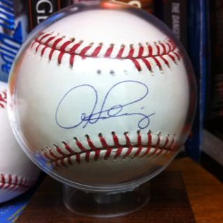 Alex Rodriguez Autograph Baseball and Wooden Display Piece