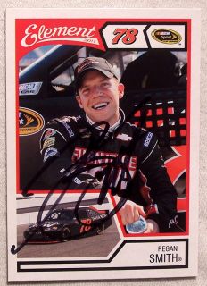 Regan Smith Autographed 2011 Element NASCAR Card with COA