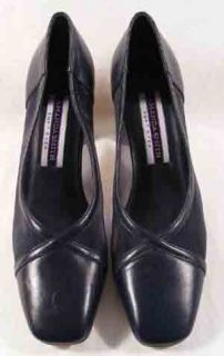 Amanda Smith Navy Blue Leather and Mesh Pumps 7M
