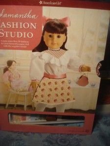 American Girl Retired Samantha Fashion Studio Craft Set Paper Dolls 50 