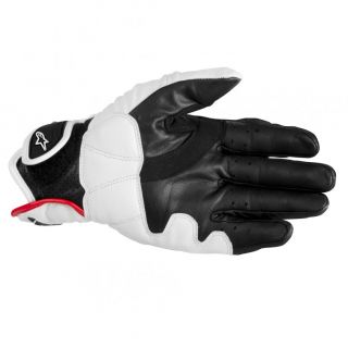  Octane s Moto Leather Motorcycle Race Gloves White Black Red