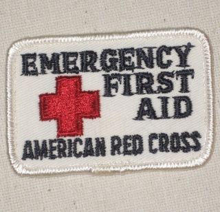 Vintage Emergency First Aid American Red Cross Patch