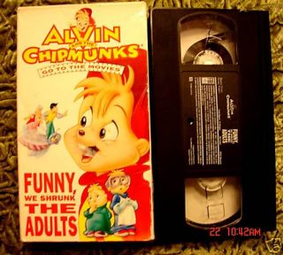 Alvin and The Chipmunks Funny We Shrunk The Adults VHS 717951462039 