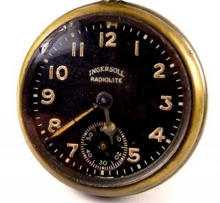 Ingersoll 1919 Radiolite Gun Metal Case Pocket Dollar Watch