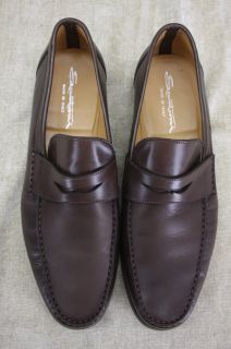 Santoni Ross Penny Loafers Shoes Size 12 5 Mens Italian $395 Still 