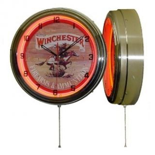   Wall Clock Winchester Guns Firearms Ammunition Sign New 15