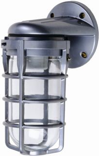   Wall Mount Light Fixture with Metal Cage Bulb Protector, 150 Watt