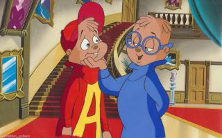 Nice Alvin and The Chipmunks Hand Painted Cartoon Animation Production 
