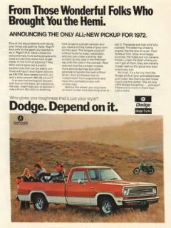 1972 dodge sweptline pickup truck photo all new ad time